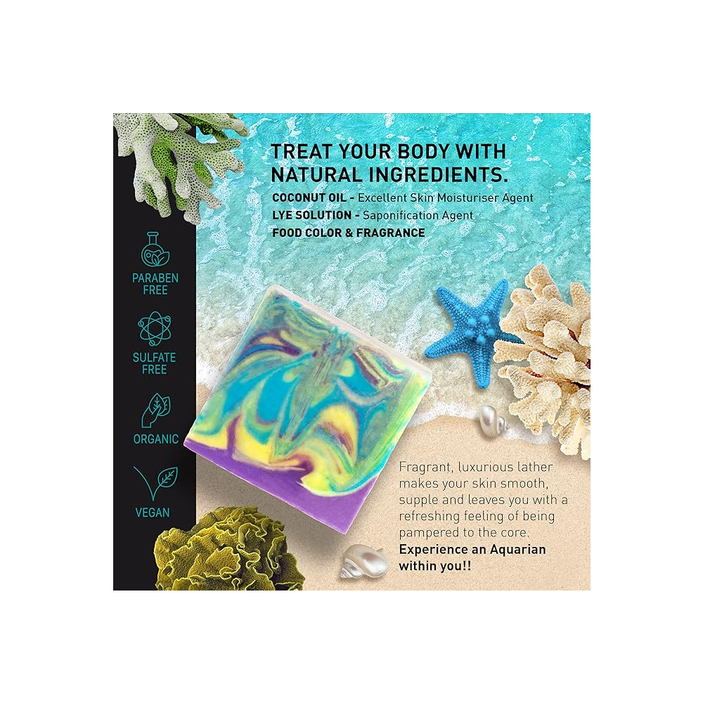 JASGUN Aqua Coral Cold Processed Soap