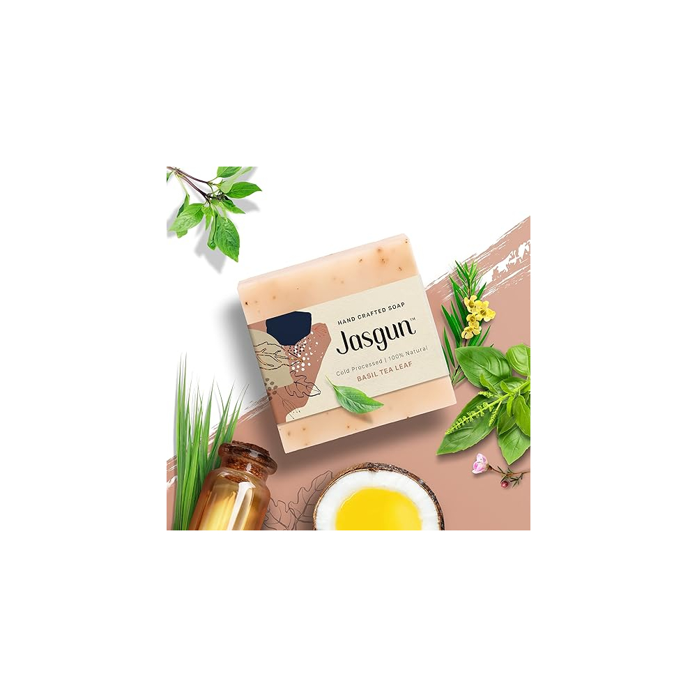 JASGUN Basil Tea Leaf Cold Processed Soap