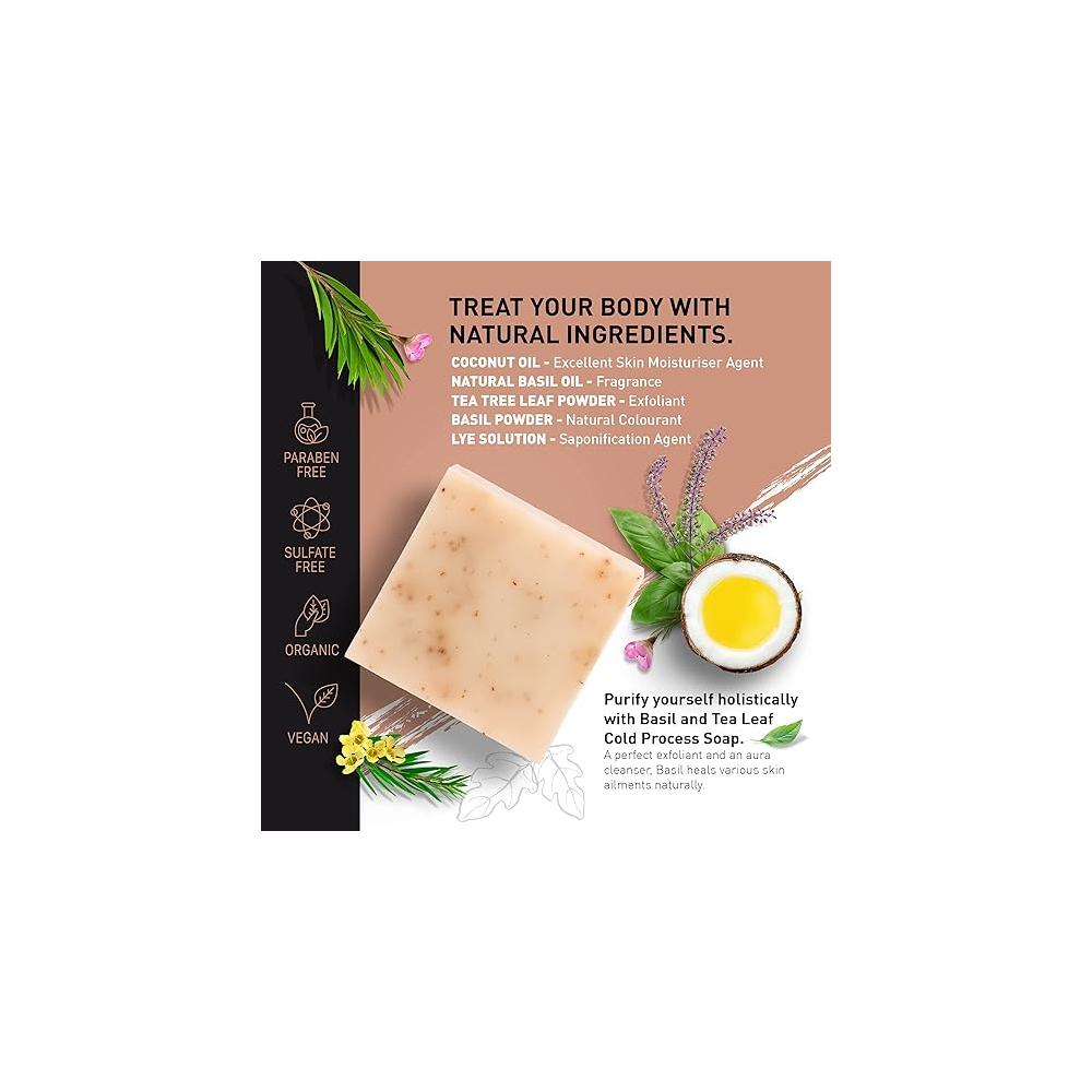 JASGUN Basil Tea Leaf Cold Processed Soap