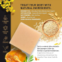 JASGUN Oat & Honey Cold Processed Soap 100% Natural Hand Crafted with Oat,Honey 